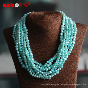 Multistrands Green Baroque Cultured Pearl Necklace Wholesale (E130113)
